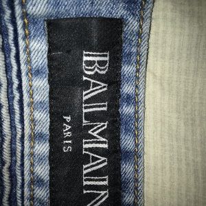AUTHENTIC $1200 BALMAIN DISTRESSED BIKER JEANS
